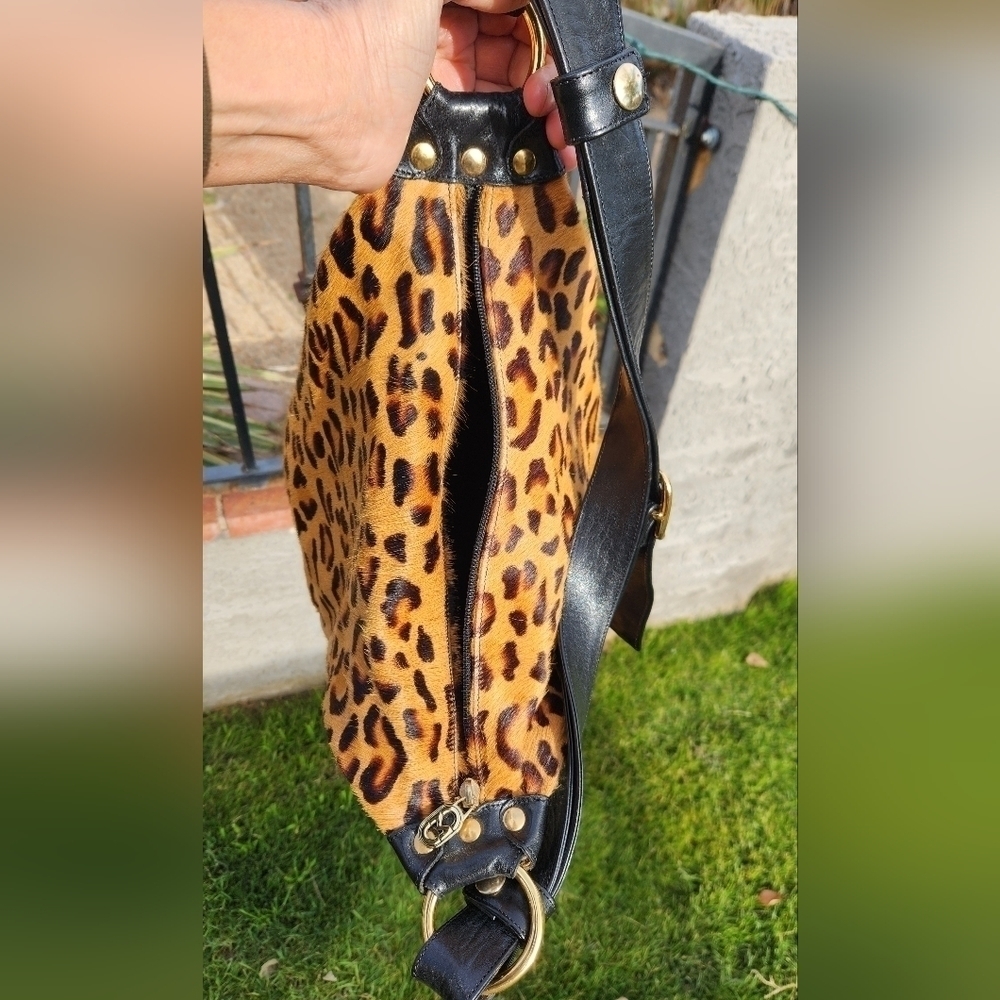 Vintage Marino Orlandi Italian Designer Cheetah‎ Haircalf  Crossbody Bag Purse - Picture 8 of 16